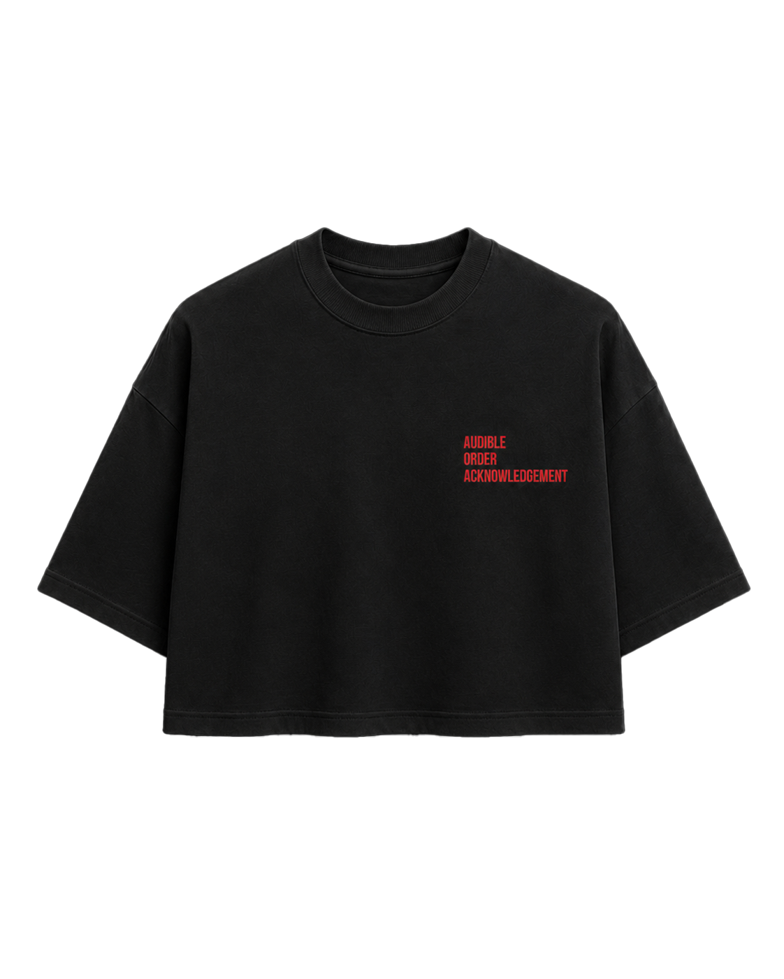 AOA BLACK RED TEXT TEE